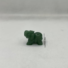Green Aventurine Jade Elephant Statue Natural Crystal Artware Decoration