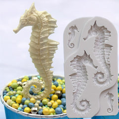 Silicone Fondant Mold Seahorse Candy Mold Chocolate Mould Cake Decorating Mold