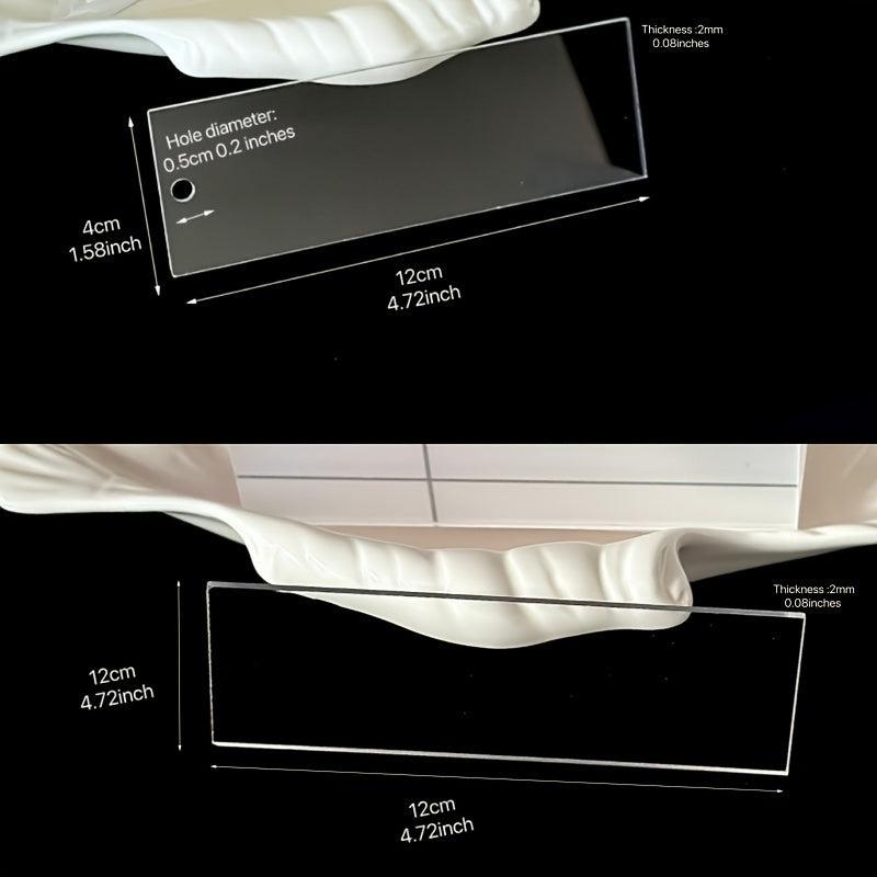 20pcs Acrylic Wedding Place Cards Rectangle Table Setting Sign Plate