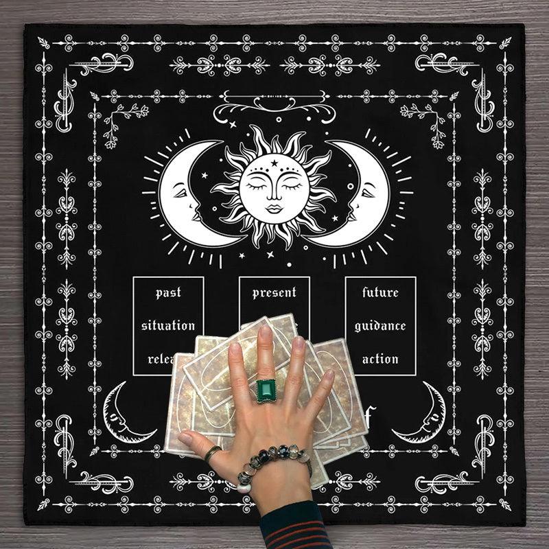 Tarot Spread Cloth Sun Moon Spread Reading Cloth Witch Home Decor