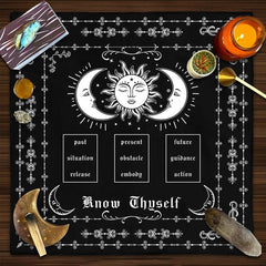 Tarot Spread Cloth Sun Moon Spread Reading Cloth Witch Home Decor
