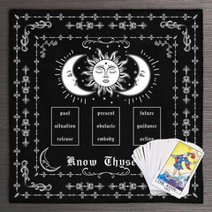 Tarot Spread Cloth Sun Moon Spread Reading Cloth Witch Home Decor