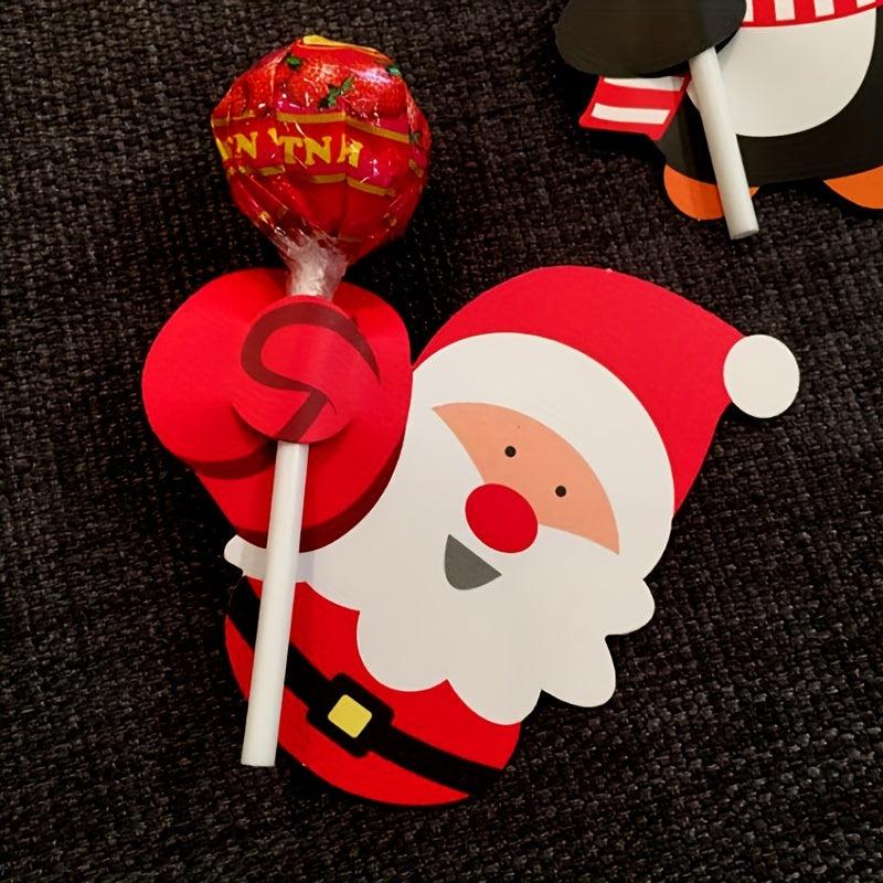 50pcs Christmas Lollipop Card DIY Decoration Card Paper Card
