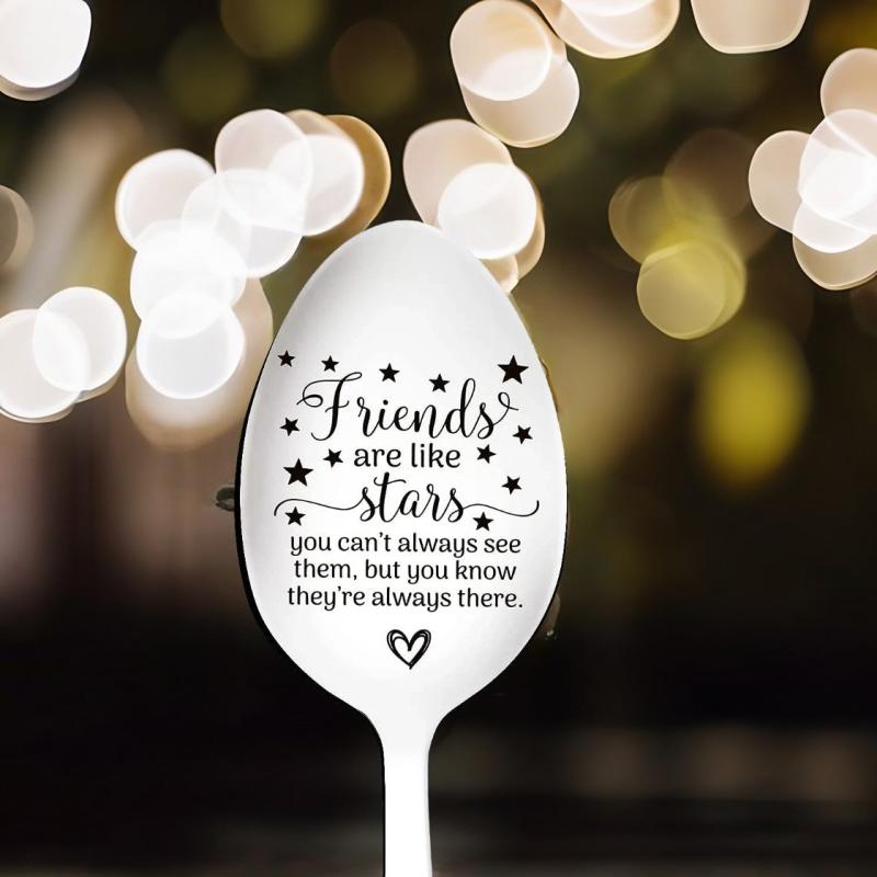 Friends Are Like Stars Engraved Stainless Steel Coffee Mug