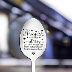 Friends Are Like Stars Engraved Stainless Steel Coffee Mug
