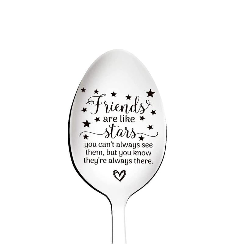 Friends Are Like Stars Engraved Stainless Steel Coffee Mug