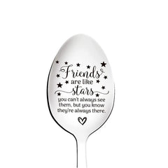 Friends Are Like Stars Engraved Stainless Steel Coffee Mug