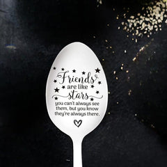 Friends Are Like Stars Engraved Stainless Steel Coffee Mug
