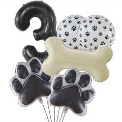 Dog Paw Bone Foil Balloons - Pawty Balloon Party Supplies