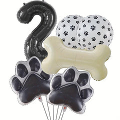 Dog Paw Bone Foil Balloons - Pawty Balloon Party Supplies