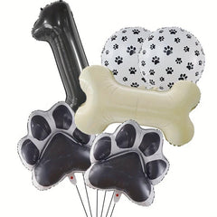 Dog Paw Bone Foil Balloons - Pawty Balloon Party Supplies