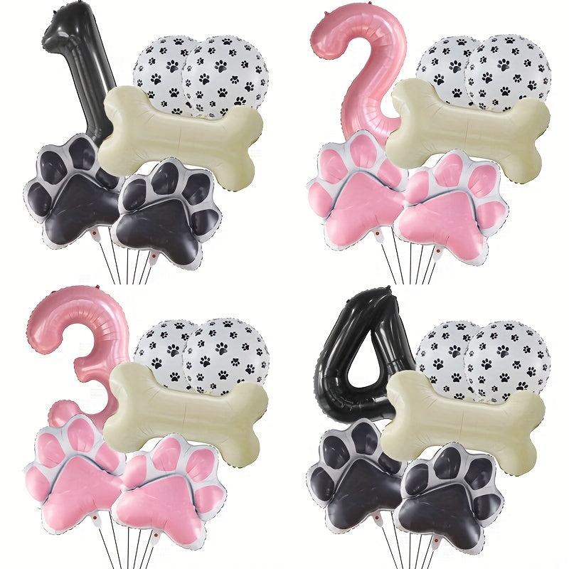 Dog Paw Bone Foil Balloons - Pawty Balloon Party Supplies