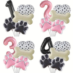 Dog Paw Bone Foil Balloons - Pawty Balloon Party Supplies