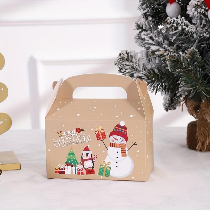 4pcs Merry Christmas Candy Biscuit Gift Boxes - Event & Party Supplies