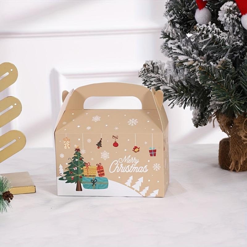 4pcs Merry Christmas Candy Biscuit Gift Boxes - Event & Party Supplies