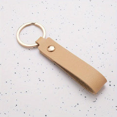PU Leather Keychain Pendant Box Bag Accessories Car Key Rope Gift Ornament