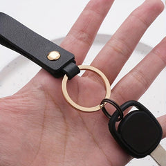 PU Leather Keychain Pendant Box Bag Accessories Car Key Rope Gift Ornament