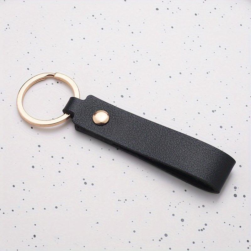 PU Leather Keychain Pendant Box Bag Accessories Car Key Rope Gift Ornament