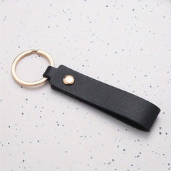 PU Leather Keychain Pendant Box Bag Accessories Car Key Rope Gift Ornament