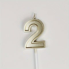 1pc Golden Number Birthday Candle 1 Year Old Party Cake Decoration