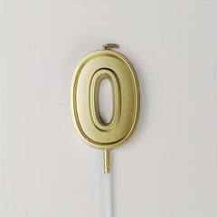 1pc Golden Number Birthday Candle 1 Year Old Party Cake Decoration