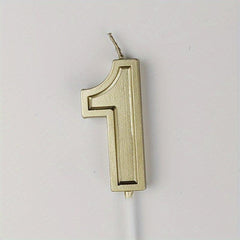 1pc Golden Number Birthday Candle 1 Year Old Party Cake Decoration