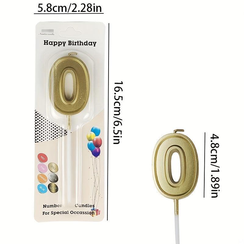 1pc Golden Number Birthday Candle 1 Year Old Party Cake Decoration