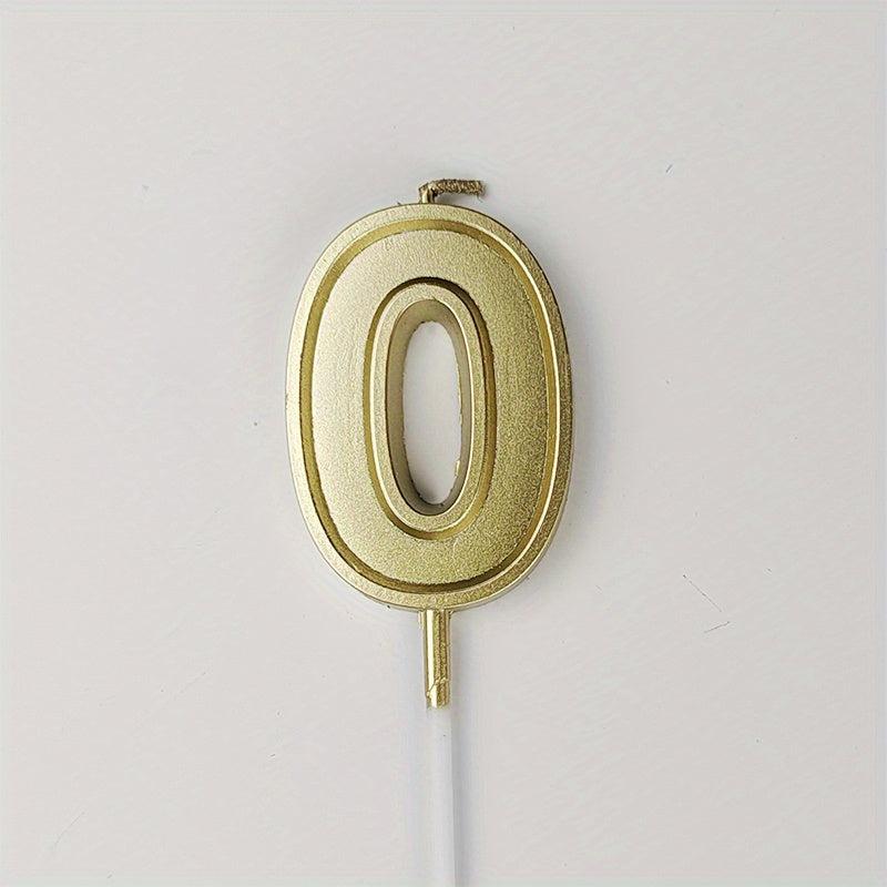 1pc Golden Number Birthday Candle 1 Year Old Party Cake Decoration