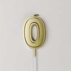 1pc Golden Number Birthday Candle 1 Year Old Party Cake Decoration