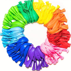 100pcs Rainbow Latex Balloons for Party Decor