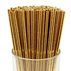50pcs Metallic Rose & Laser Silver Paper Straws Disco Party Supplies
