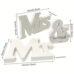 3pcs Mr Mrs Wedding Supplies Photography Props Wedding Party Decor