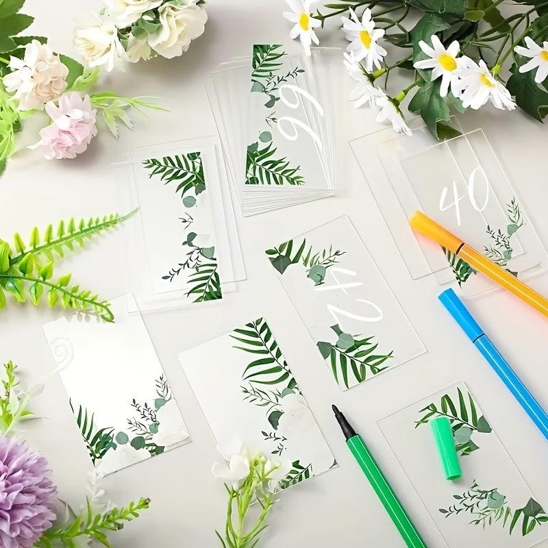 10pcs Acrylic Wedding Table Cards Rectangular Blank Name Cards DIY Handwritten