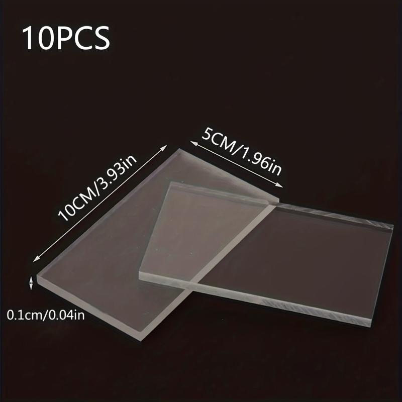 10pcs Acrylic Wedding Table Cards Rectangular Blank Name Cards DIY Handwritten