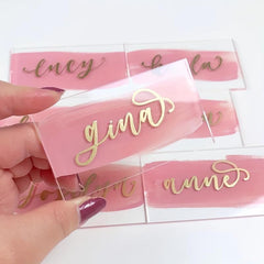 10pcs Acrylic Wedding Table Cards Rectangular Blank Name Cards DIY Handwritten