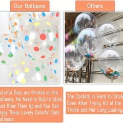 25pcs Polka Dot Balloons Colorful 30 48 Cm Rainbow Balloons