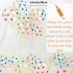 25pcs Polka Dot Balloons Colorful 30 48 Cm Rainbow Balloons