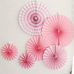 Carnival Colorful Paper Fan Flower Set Home Party Wedding Decoration