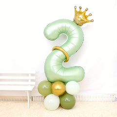 1pc 101 Olive Green Number Balloons for Birthday Parties and Showers