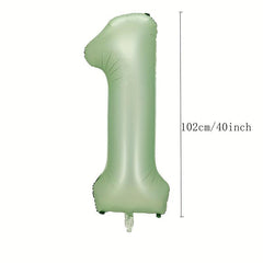 1pc 101 Olive Green Number Balloons for Birthday Parties and Showers