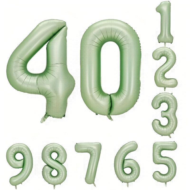 1pc 101 Olive Green Number Balloons for Birthday Parties and Showers
