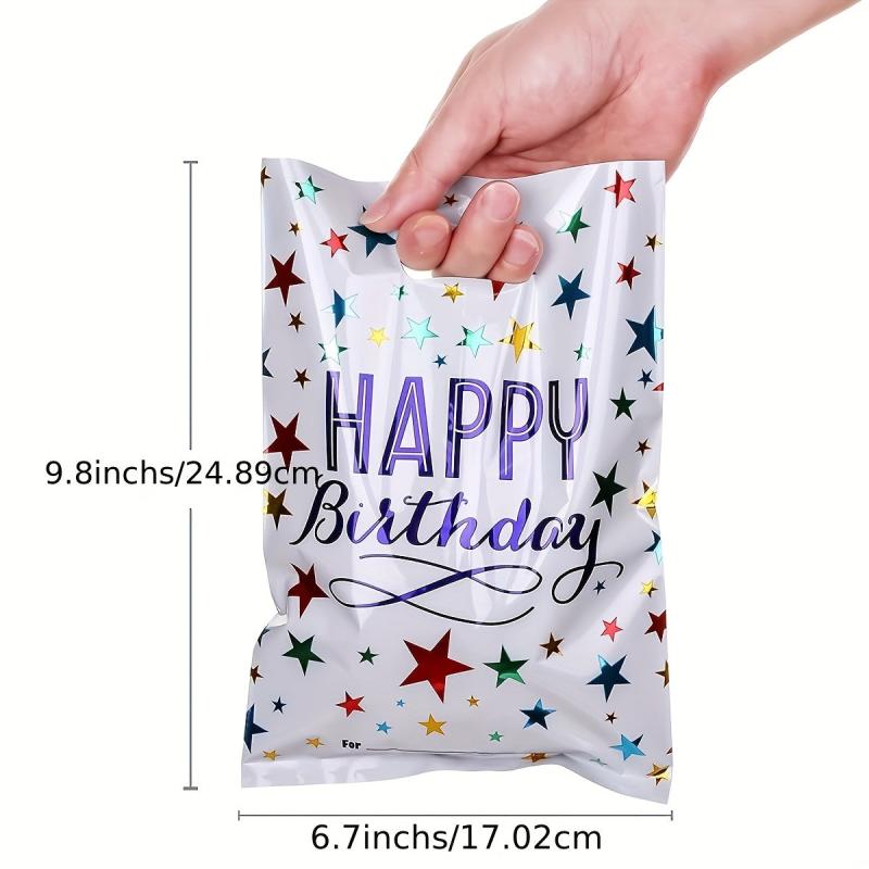 30pcs Mixed Birthday Party Gift Bag Star Aluminum Film Candy Bag