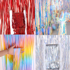 20 Styles 1.2M Rain Curtains Party Banner Supplies Birthday Home Room Decor