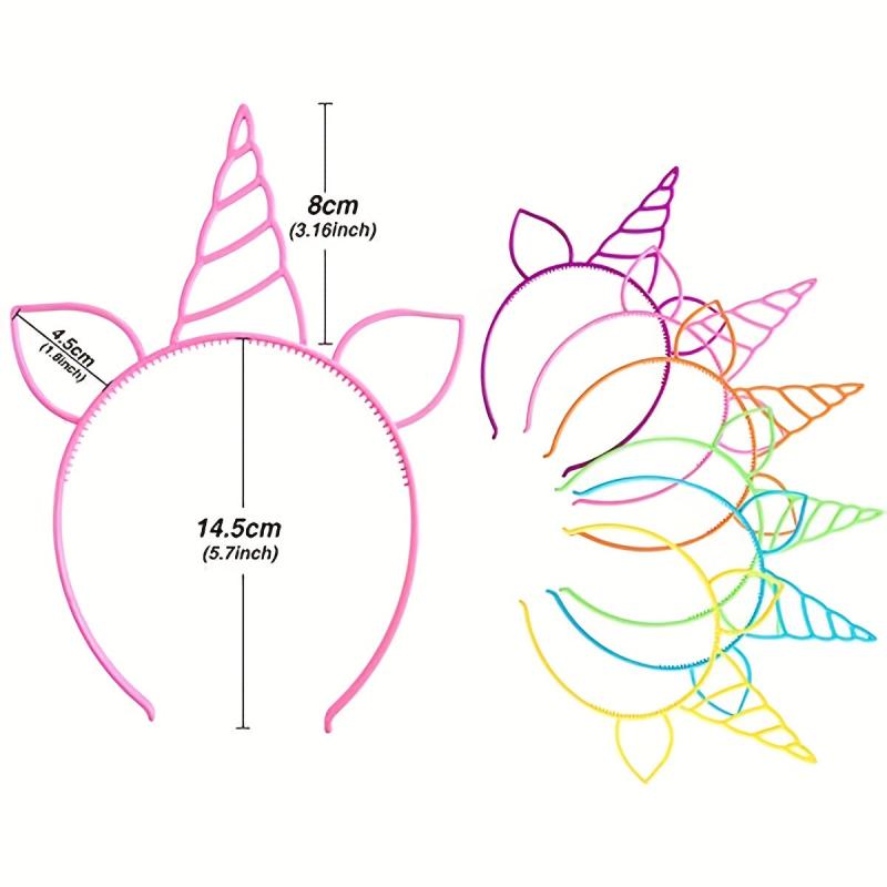 6pcs Unicorn Headbands for Girls Cosplay - Perfect for Parties