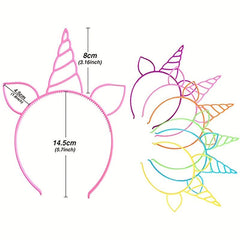 6pcs Unicorn Headbands for Girls Cosplay - Perfect for Parties