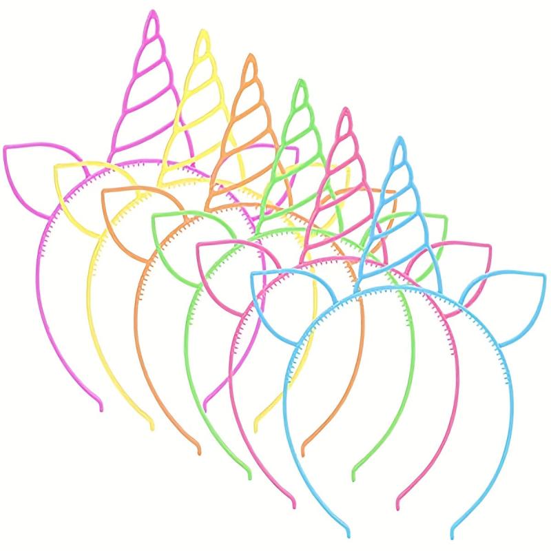 6pcs Unicorn Headbands for Girls Cosplay - Perfect for Parties