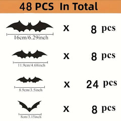 3D Halloween Bat Wall Decoration - Indoor/Outdoor Use