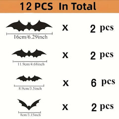 3D Halloween Bat Wall Decoration - Indoor/Outdoor Use