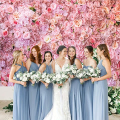 Pink Rose Flowers Backdrop for Parties, 152x101 cm