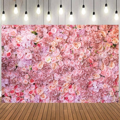 Pink Rose Flowers Backdrop for Parties, 152x101 cm